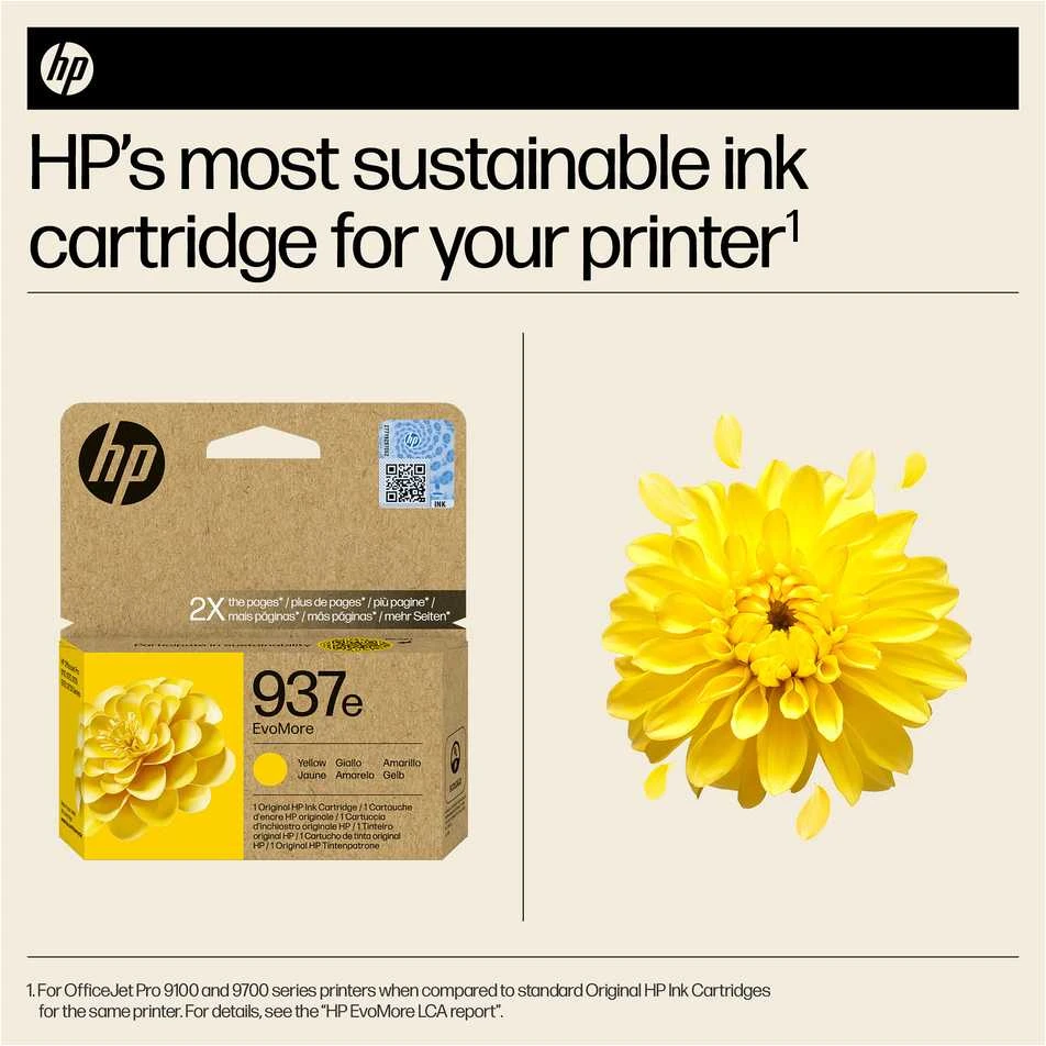 Rašalo kasetė HP 4S6W8NE, geltona, 1650 puslapių, HP OfficeJet Pro 9120e, 9130e, 9720, 9730, HP OfficeJet Pro 9110b spausdintuvas, HP OfficeJet Pro 9120b daugiafunkcis spausdintuvas, HP OfficeJet Pro 9130b daugiafunkcis spausdintuvas