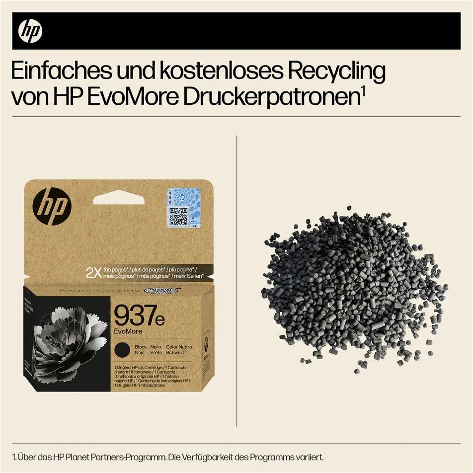 HP Oryginalny Kasetė Atramentowy HP 4S6W9NE Juodas