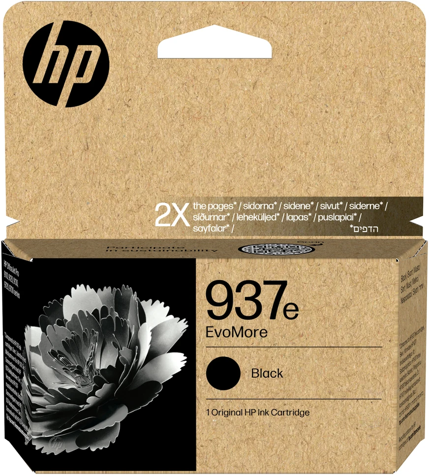 HP 937 juoda Instant Ink EVOMORE