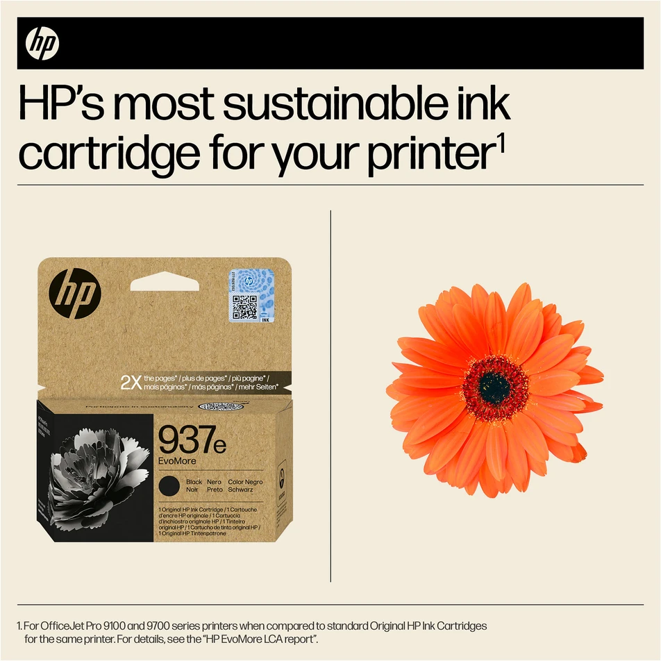 HP 937 juoda Instant Ink EVOMORE
