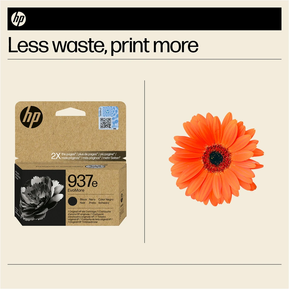 HP 937 juoda Instant Ink EVOMORE
