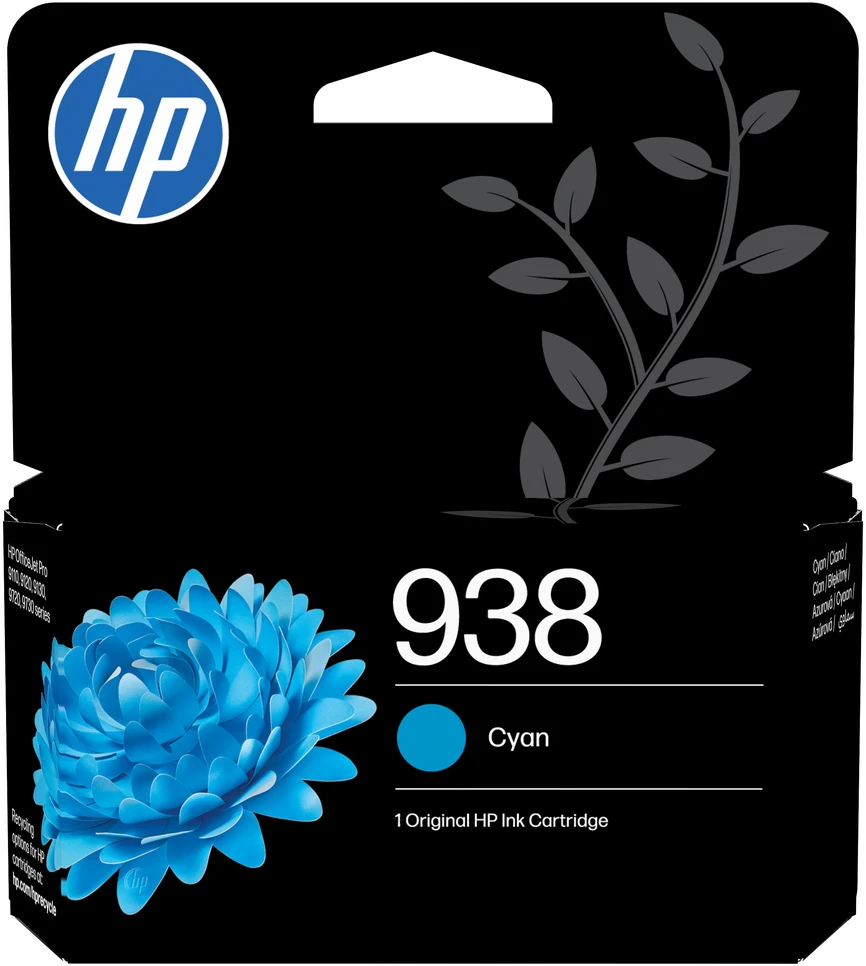 HP 938 žydras originalus rašalas / kasetė