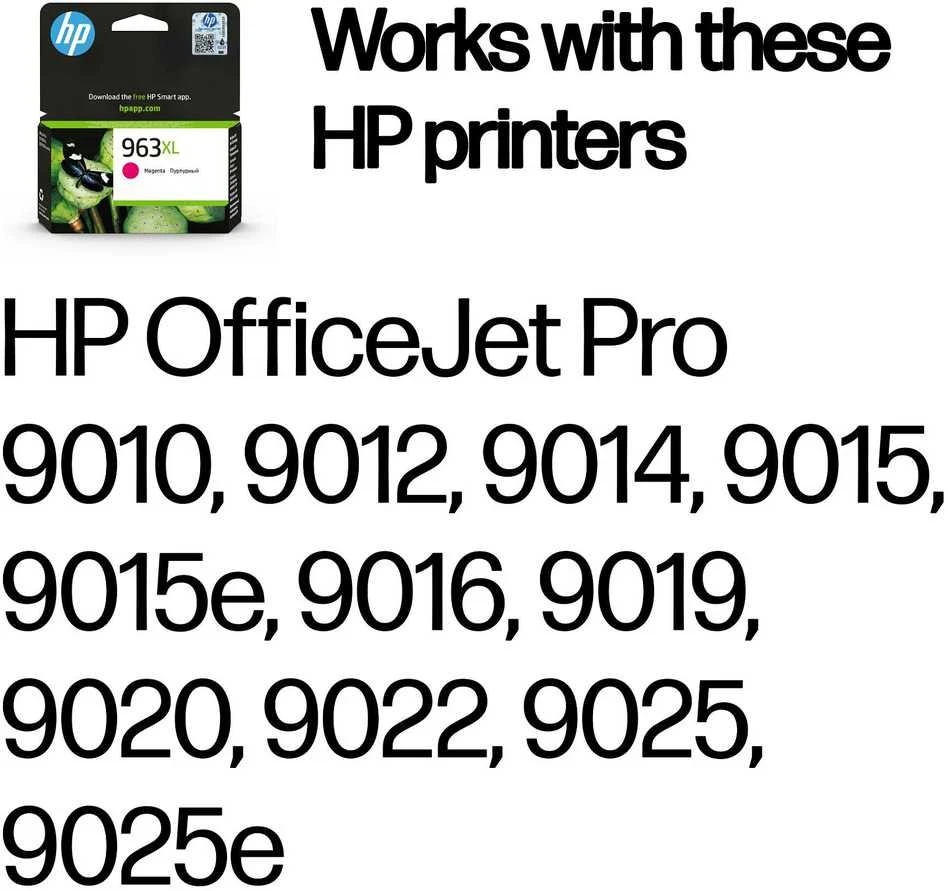 Hewlett Packard (HP) HP 963XL (3JA28AE) Rašalinė kasetė, Purpurinė