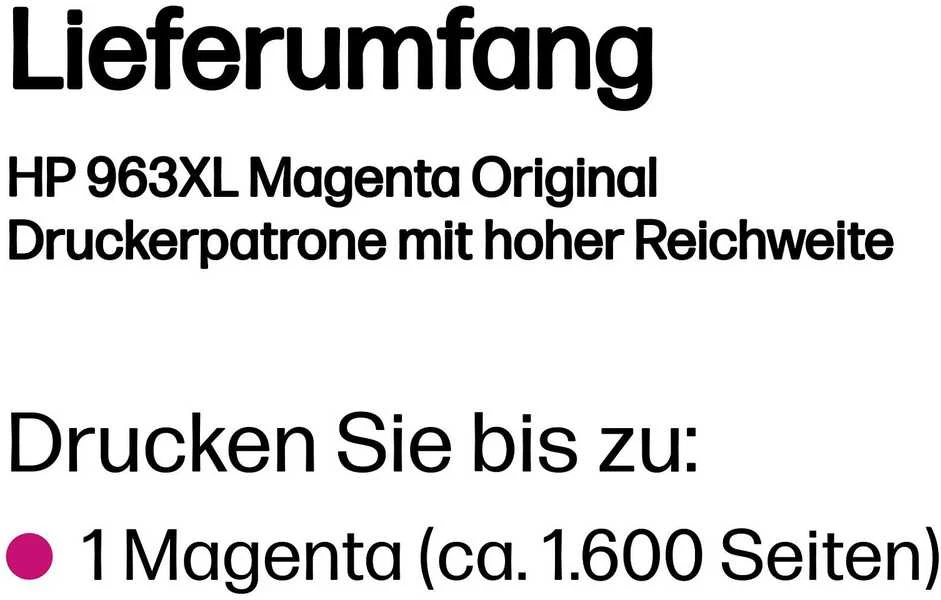Hewlett Packard (HP) HP 963XL (3JA28AE) Rašalinė kasetė, Purpurinė