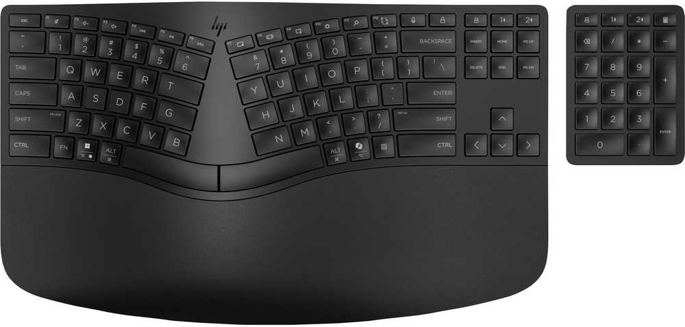 Klaviatūra HP 965 BLK ERGONOMIC WL KBD - GERMAN