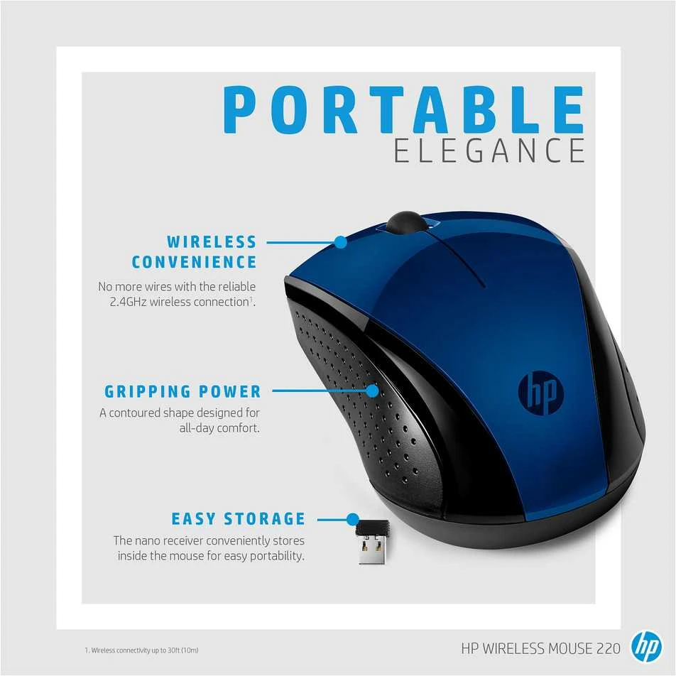 Hewlett Packard (HP) Kompiuterio Pelė - HP 220 Abiejų Rankų