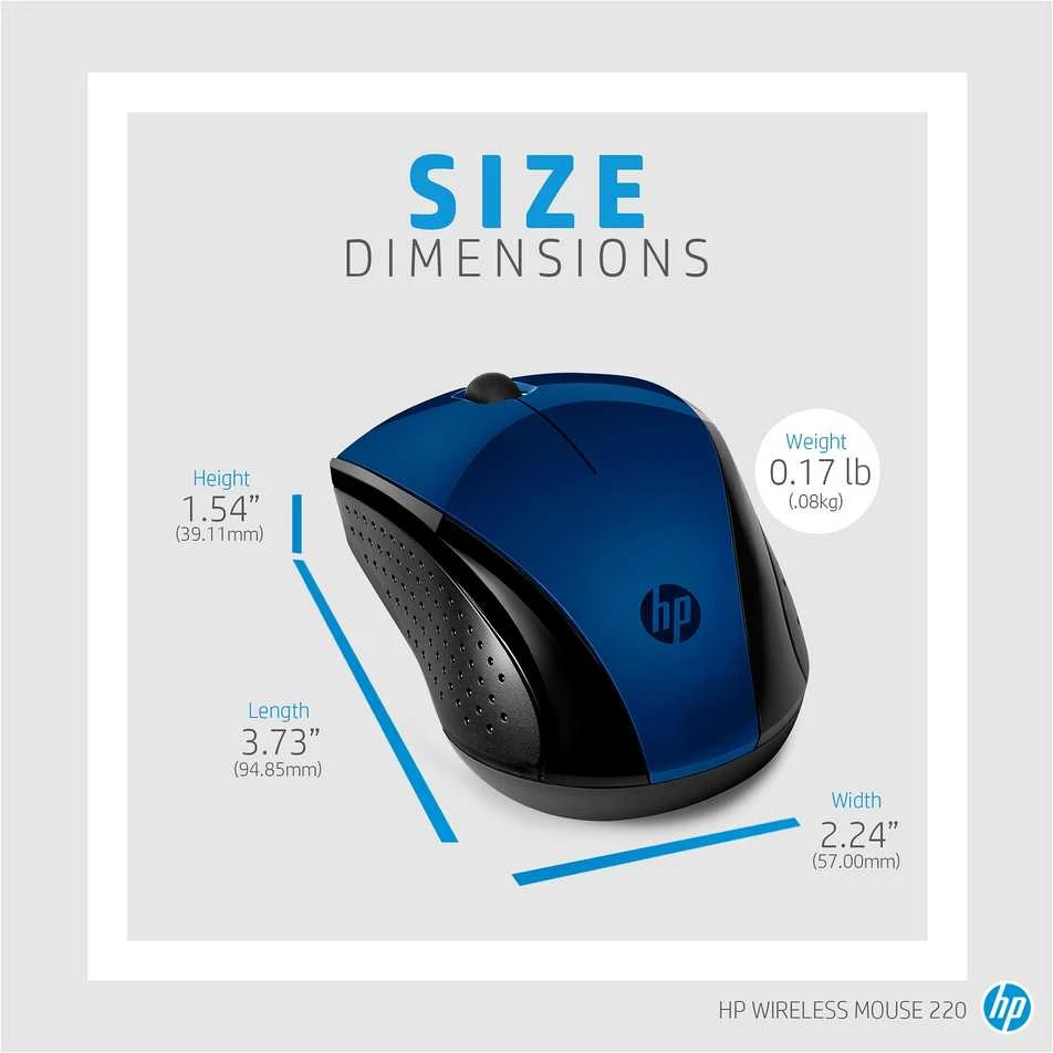 Hewlett Packard (HP) Kompiuterio Pelė - HP 220 Abiejų Rankų