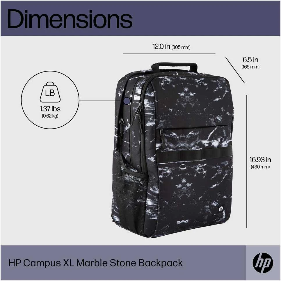 Hewlett Packard (HP) HP Campus XL 16 kuprinė, 20 litrų talpa – marmurinis akmuo