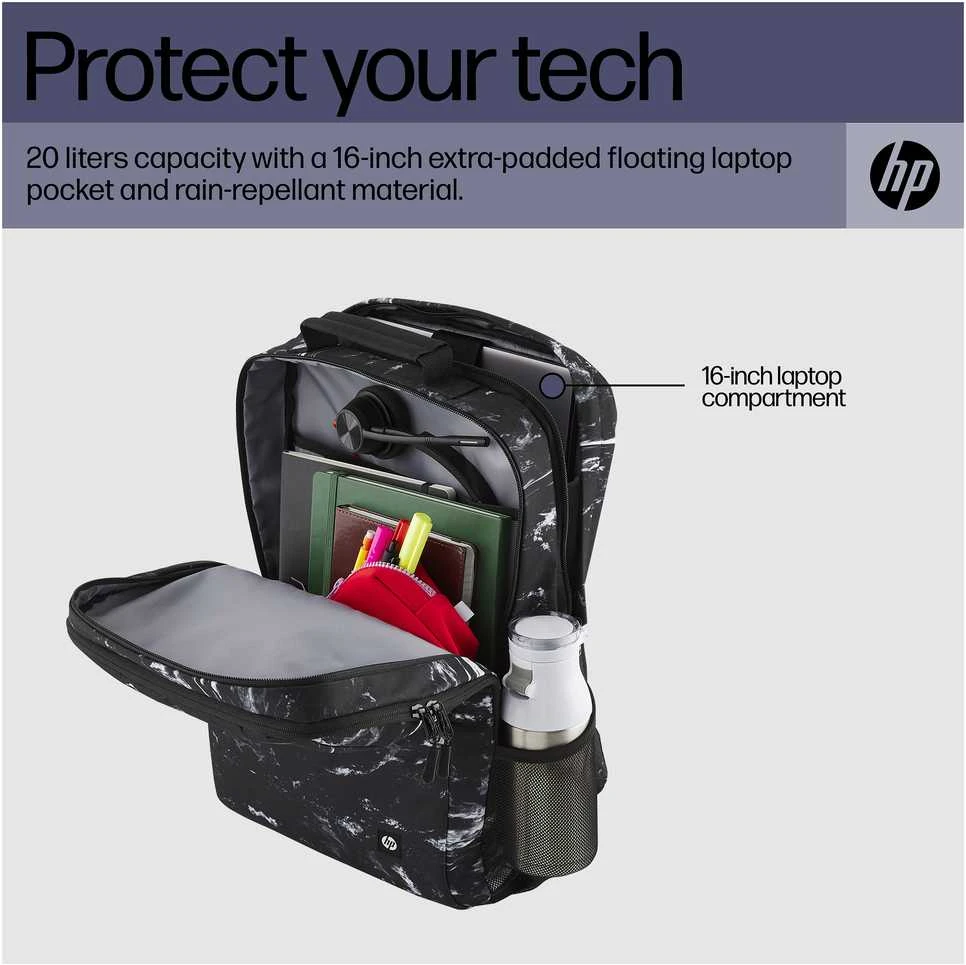 Hewlett Packard (HP) HP Campus XL 16 kuprinė, 20 litrų talpa – marmurinis akmuo