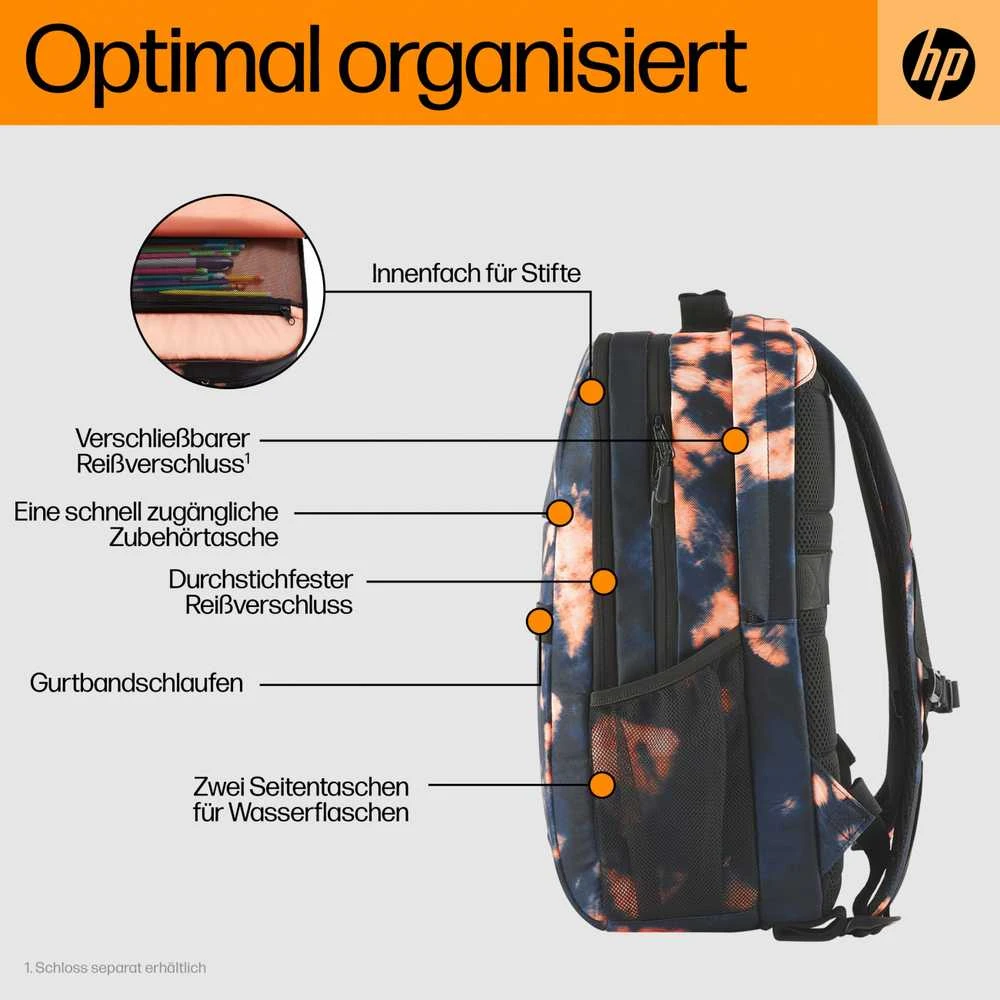 Hewlett Packard (HP) HP Campus XL 16 kuprinė, 20 litrų talpa – kaklaraiščių dažai