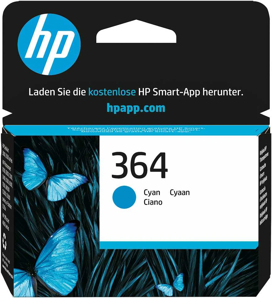 Hewlett Packard (HP) HP 364 rašalo kasetė, žydra, Vivera (DE), Photosmart C5380 C6380 D5460 Photosmart B8550