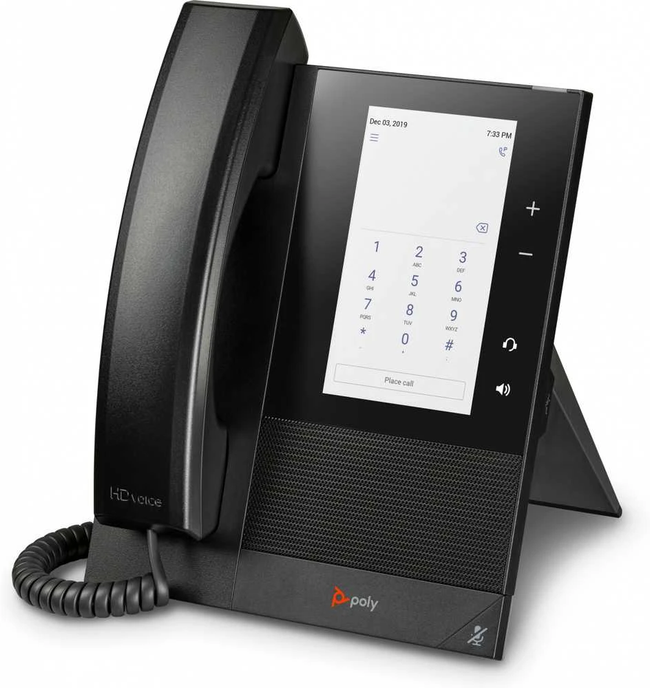 „Hewlett Packard“ (HP) „Poly CCX 400“ verslo medijos telefonas, skirtas „Microsoft Teams“ ir su PoE. Nėra lokalizacijos