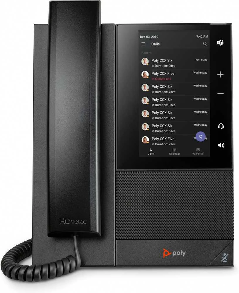 „Hewlett Packard (HP) Poly CCX 505 Business Media Phone“, skirtas „Microsoft Teams“ ir su PoE