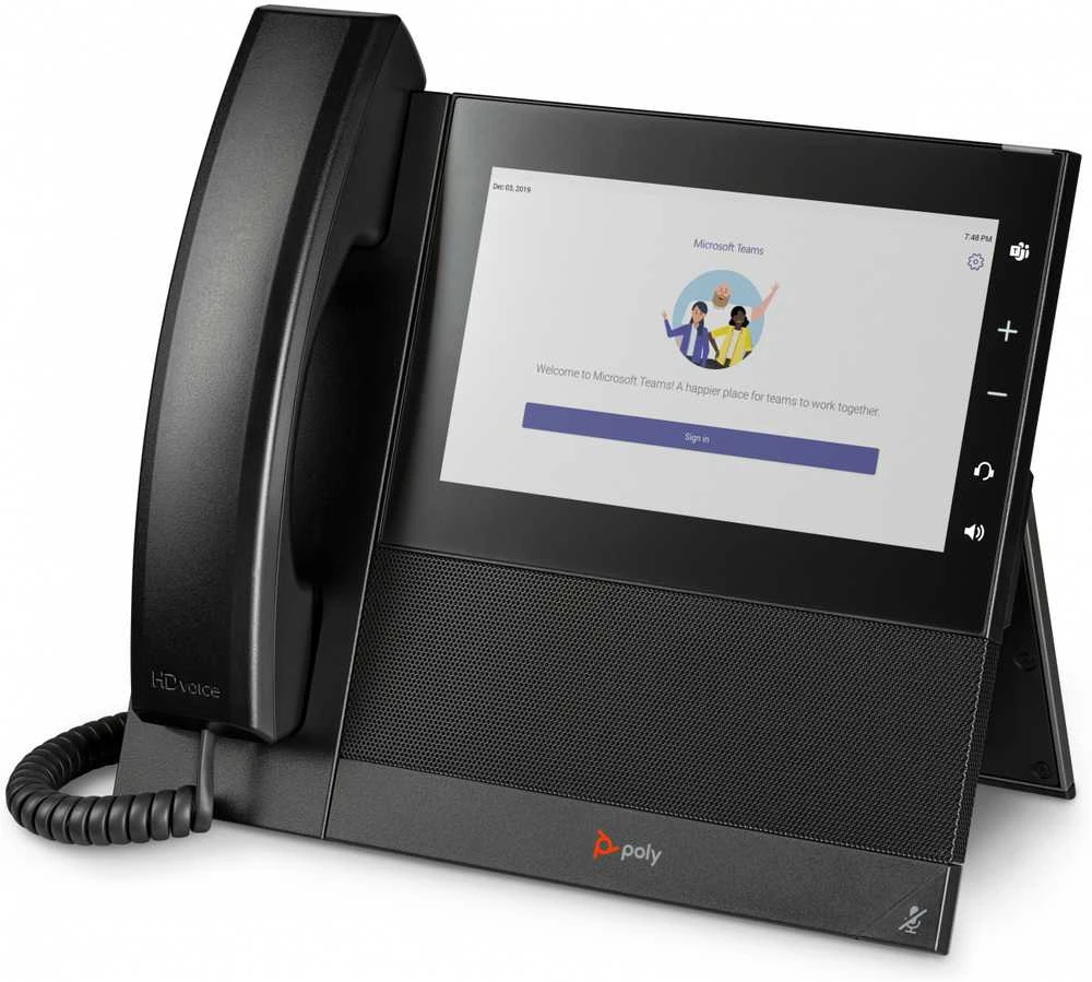 Hewlett Packard (HP) „Poly CCX 600“ verslo medijos telefonas, skirtas „Microsoft Teams“ ir palaikantis „PoE“