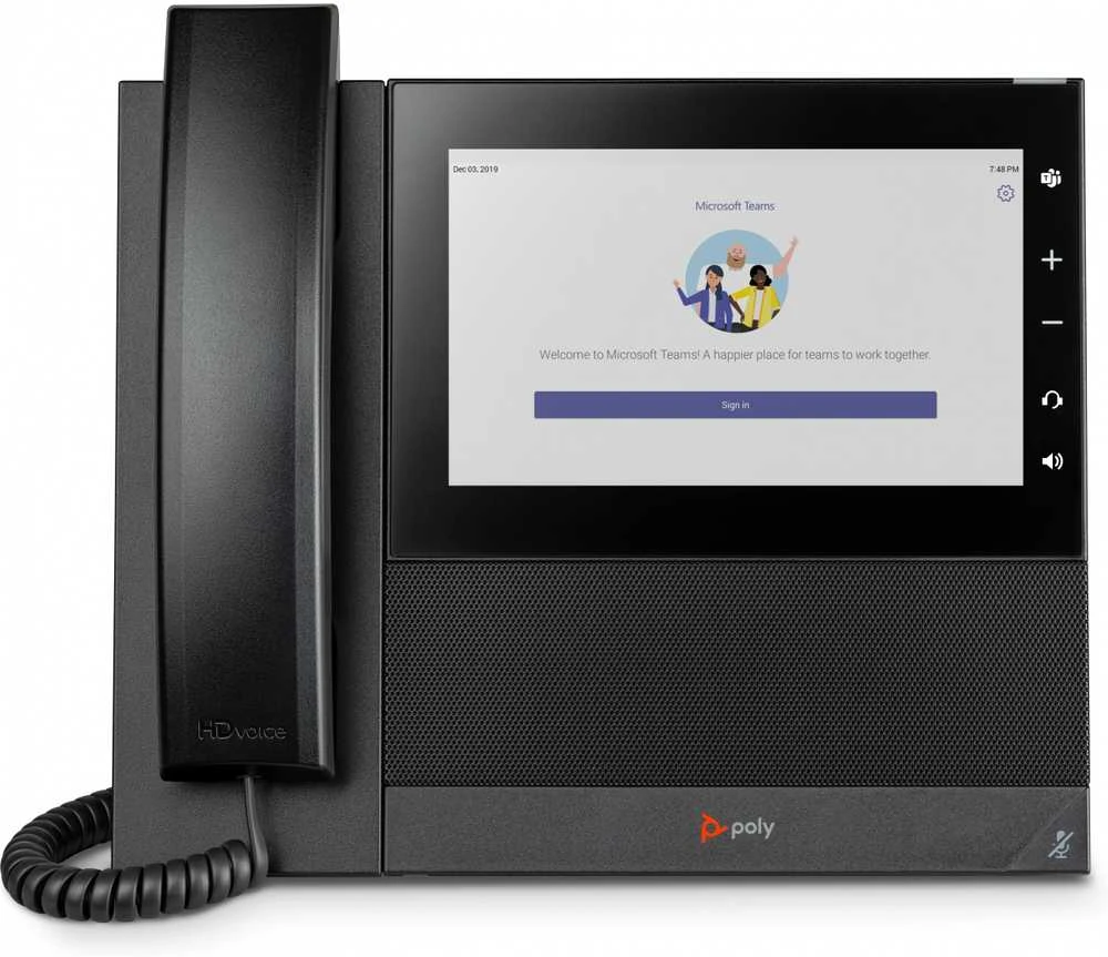 Hewlett Packard (HP) „Poly CCX 600“ verslo medijos telefonas, skirtas „Microsoft Teams“ ir palaikantis „PoE“