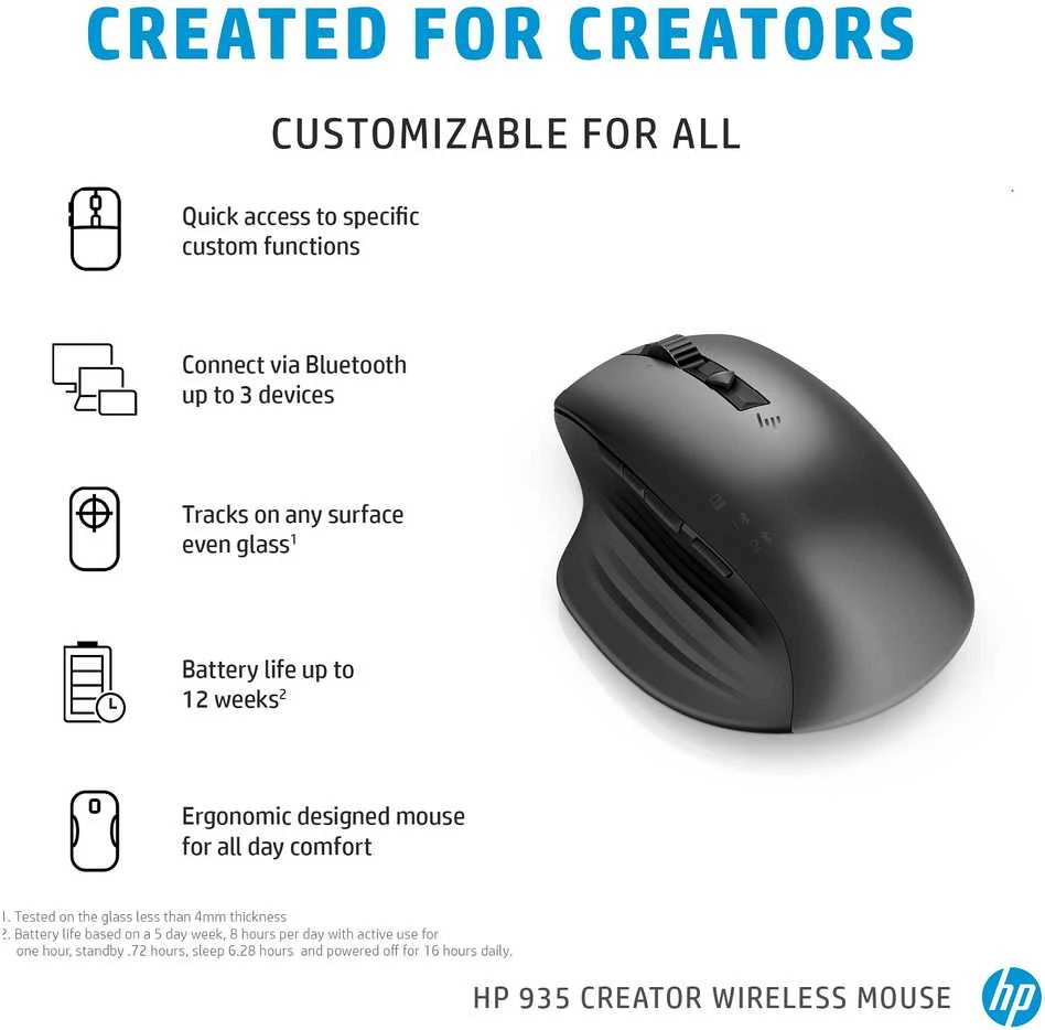 Belaidė pelė HP 935 Creator, juodos spalvos