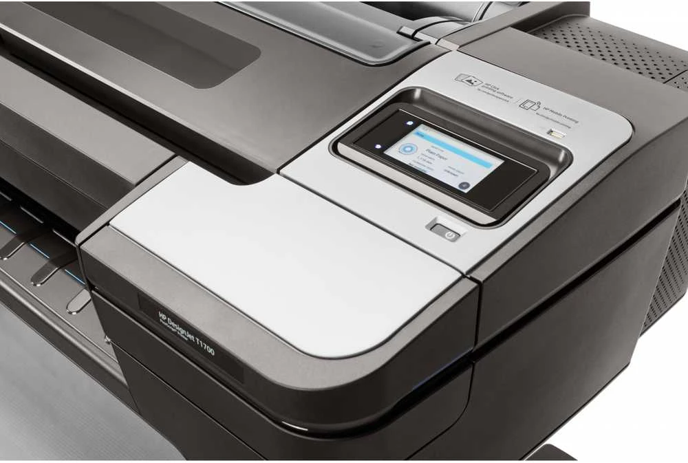 HP DesignJet T1700 44 colių didelio formato spausdintuvas su PostScript