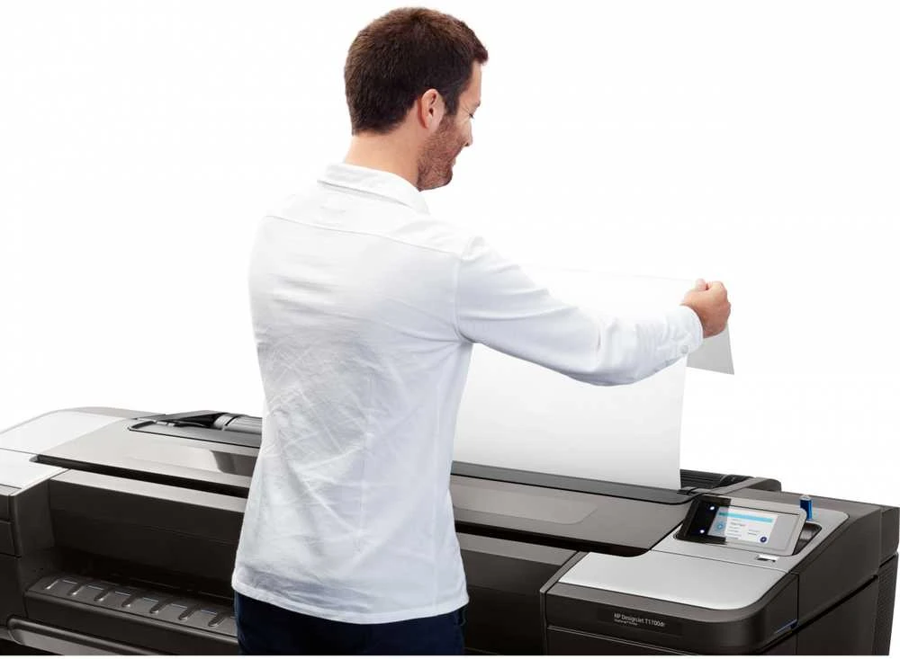 HP DesignJet T1700 44 colių didelio formato spausdintuvas su PostScript