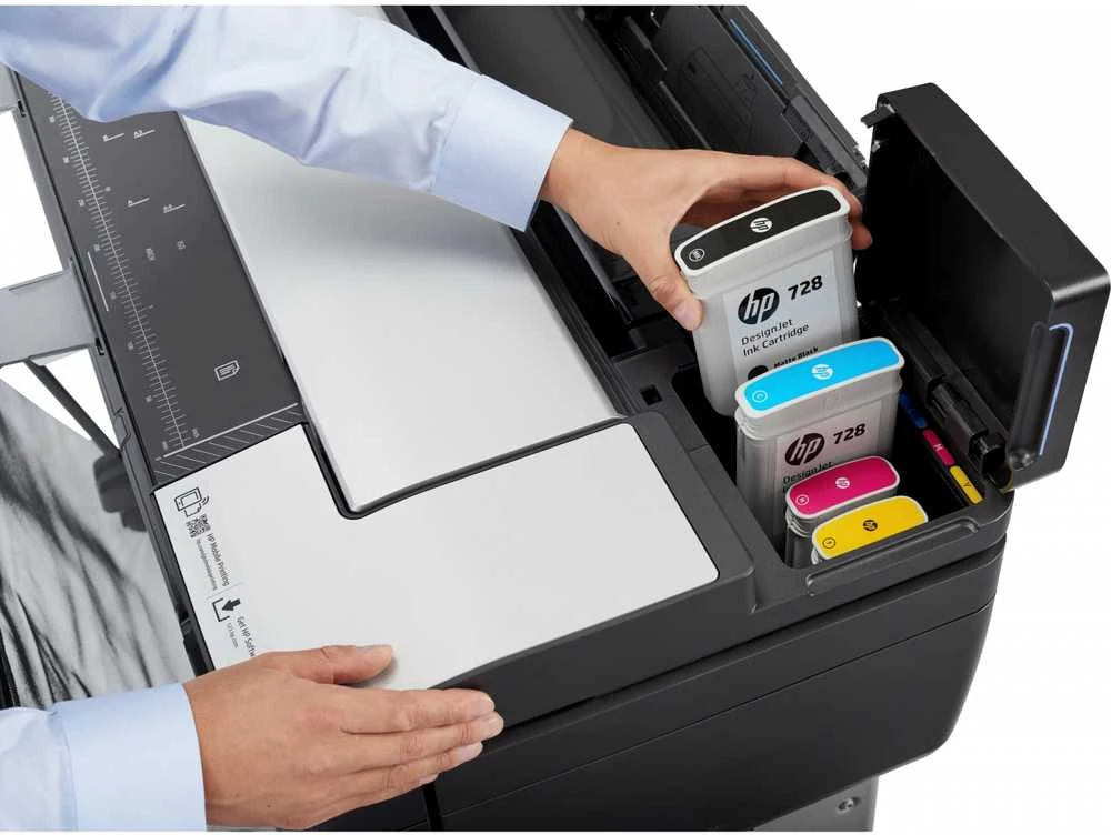 Hewlett Packard (HP) HP DesignJet T830 24 colių daugiafunkcis spausdintuvas su nauju stovu Spausdintuvas