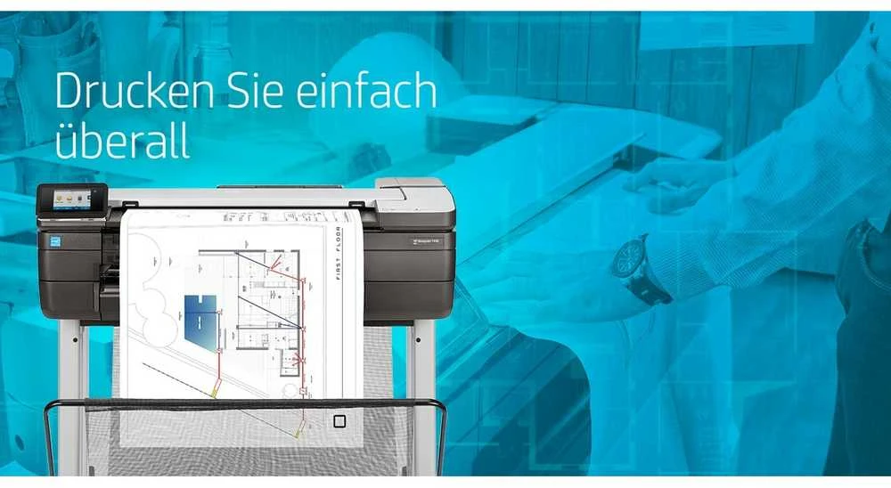 Hewlett Packard (HP) HP DesignJet T830 24 colių daugiafunkcis spausdintuvas su nauju stovu Spausdintuvas