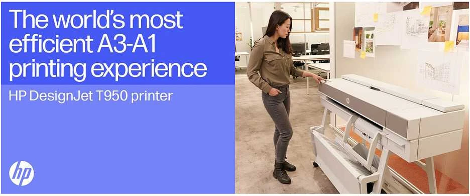 Spausdintuvas HP DesignJet T950 91,4cm 36 Groformatdrucker LAN WiFi 2 Jahre Garantie