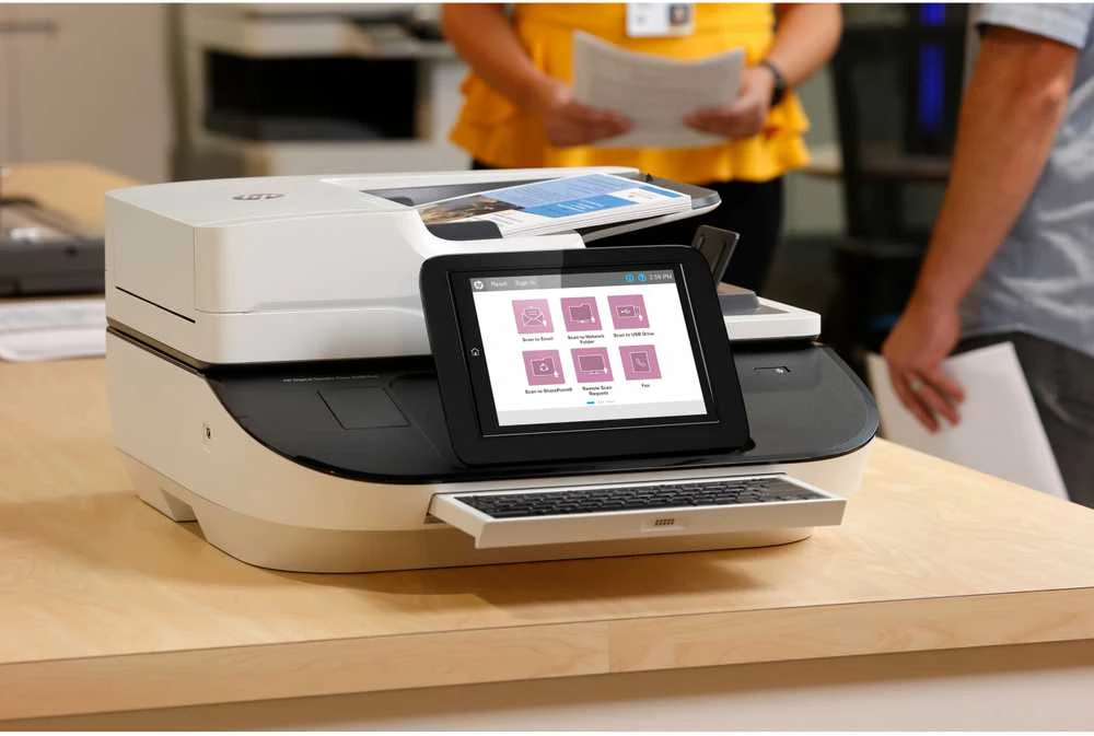 Skeneris Hewlett Packard (HP) HP Digital Sender Flow 8500 fn2 skaitytuvas / dokumentų darbo stotis – A3 spalvotas 600 dpi, plokščias / lapų tiekimo nuskaitymas, automatinis dokumentų tiektuvas, automatinis dvipusis, OCR / nuskaitymas į tekstą, 100 ppm, 10 000 puslapių per dieną