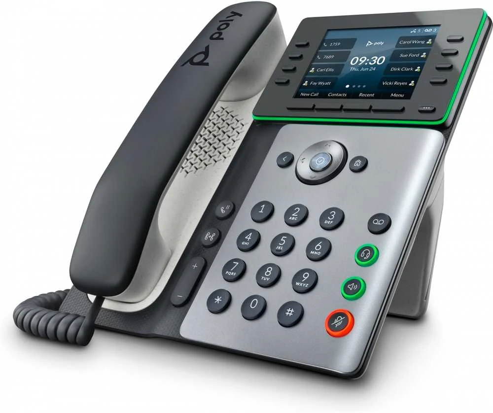 Hewlett Packard (HP) Poly Edge E320 IP telefonas ir PoE