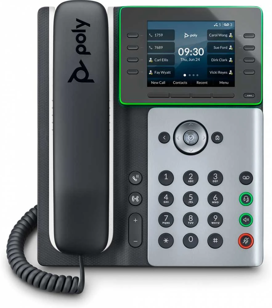 Hewlett Packard (HP) Poly Edge E320 IP telefonas ir PoE