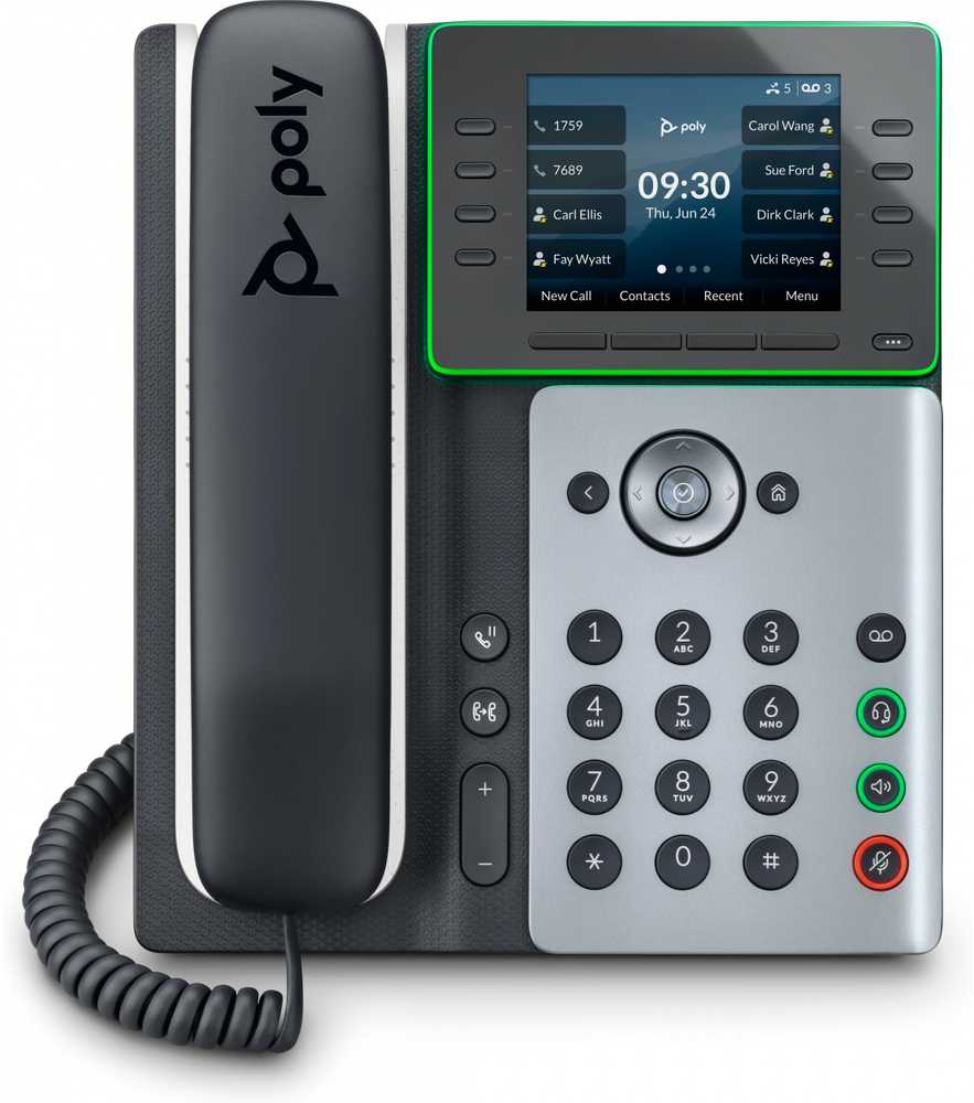 Hewlett Packard (HP) Poly Edge E350 IP telefonas, PoE