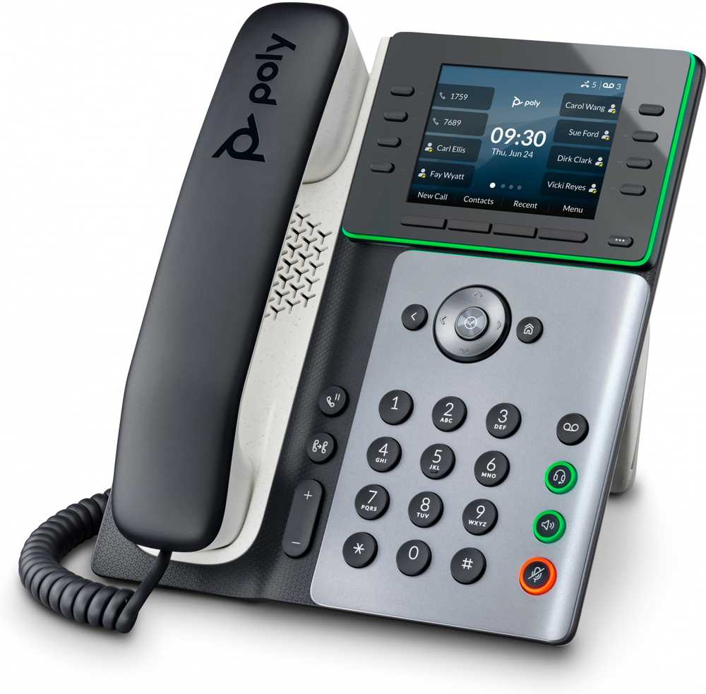 Hewlett Packard (HP) Poly Edge E350 IP telefonas, PoE