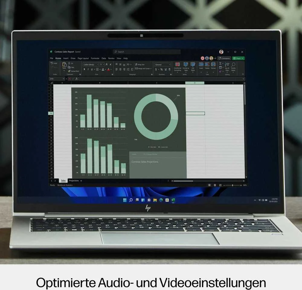 Nešiojamas kompiuteris HP EliteBook 845 G9 (9M438AT) (sidabrinis, Windows 11 Pro 64-Bit, 35.6 cm (14 col.), 512 GB SSD)