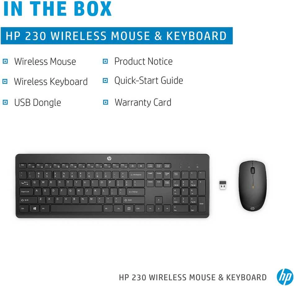 Klaviatūra Hewlett Packard (HP) HP 230 WL Pelė+KB COMBO - .