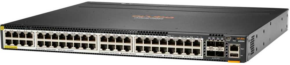 Šakotuvas Hewlett Packard (HP) ARUBA 6300M 48SR5 CL6 POE STOCK - .