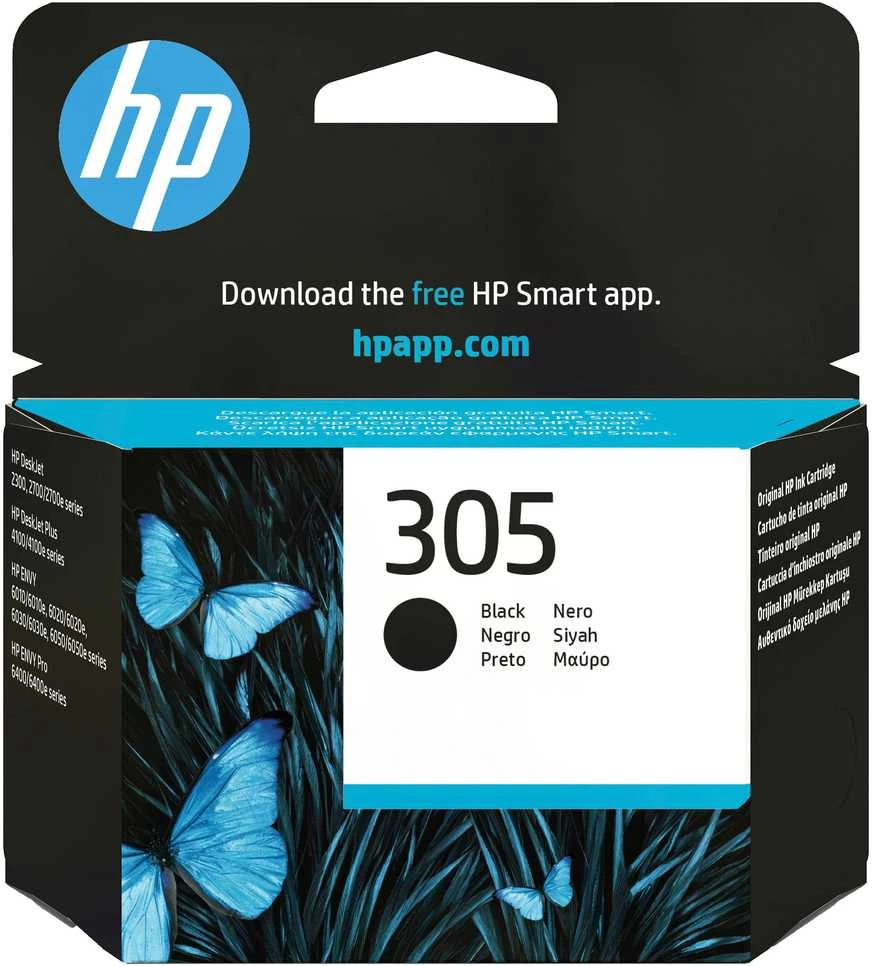 Hewlett Packard (HP) Originali HP 305 juoda rašalo kasetė