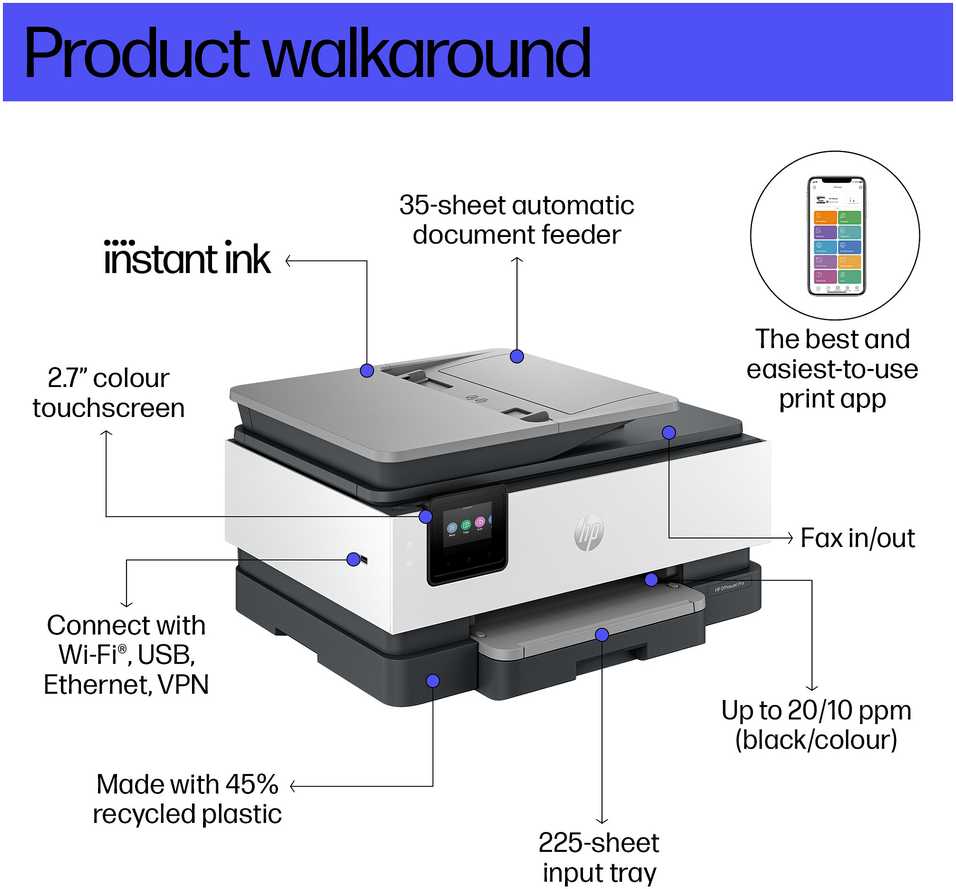 Spausdintuvas Daugiafunkcinis įrenginys HP Officejet Pro 8134e (40Q46B)