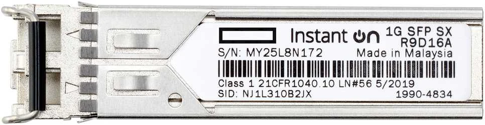 Šakotuvas Hewlett Packard (HP) Carruzzo HPE Aruba Networking Networking Instant On 1G SFP LC SX 500m OM2 MMF Transceiver tinklo siųstuvų-imtuvų modulis