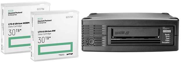 Hewlett Packard (HP) HPE LTO-8 Ultrium 12TB / 30TB KIRMAS BE ETIKETĖS