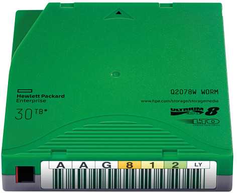 Hewlett Packard (HP) HPE LTO-8 Ultrium 12TB / 30TB KIRMAS BE ETIKETĖS