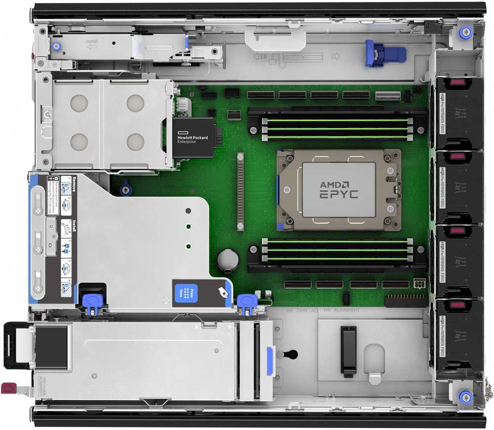 Hewlett Packard (HP) HPE ProLiant DL145 Gen11 8024P 2.4GHz 8c 1P 1x32GB-R 2SFF NS204i-u NC BCM5719 2x1000W PS EMEA serveris