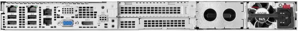 Hewlett Packard (HP) HPE „ProLiant DL20 Gen11 E-2434“ 3,4 GHz 4 c 1 P 32 GB-U 4 SFF 2 x 480 GB SATA SSD 800 W PS ES serveris