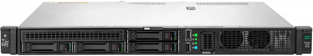 Hewlett Packard (HP) HPE „ProLiant DL20 Gen11 E-2434“ 3,4 GHz 4 c 1 P 32 GB-U 4 SFF 2 x 480 GB SATA SSD 800 W PS ES serveris
