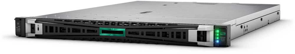 Hewlett Packard (HP) HPE ProLiant DL320 Gen11 4510 12c 1P 2x32GB-R 8SFF MR408i-o 2x480GB SATA SSD 2x1000W PS ES serveris