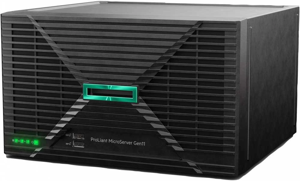 Hewlett Packard (HP) Serveris HP HPE PL MicroServer Gen11 E-2434 (3.4/4C) 1x32G 2x4TB/7.2 (801888) 4LFF/4SFF-NVROC 4x1G iLo6 180W NBD111 Išmanus pasirinkimas