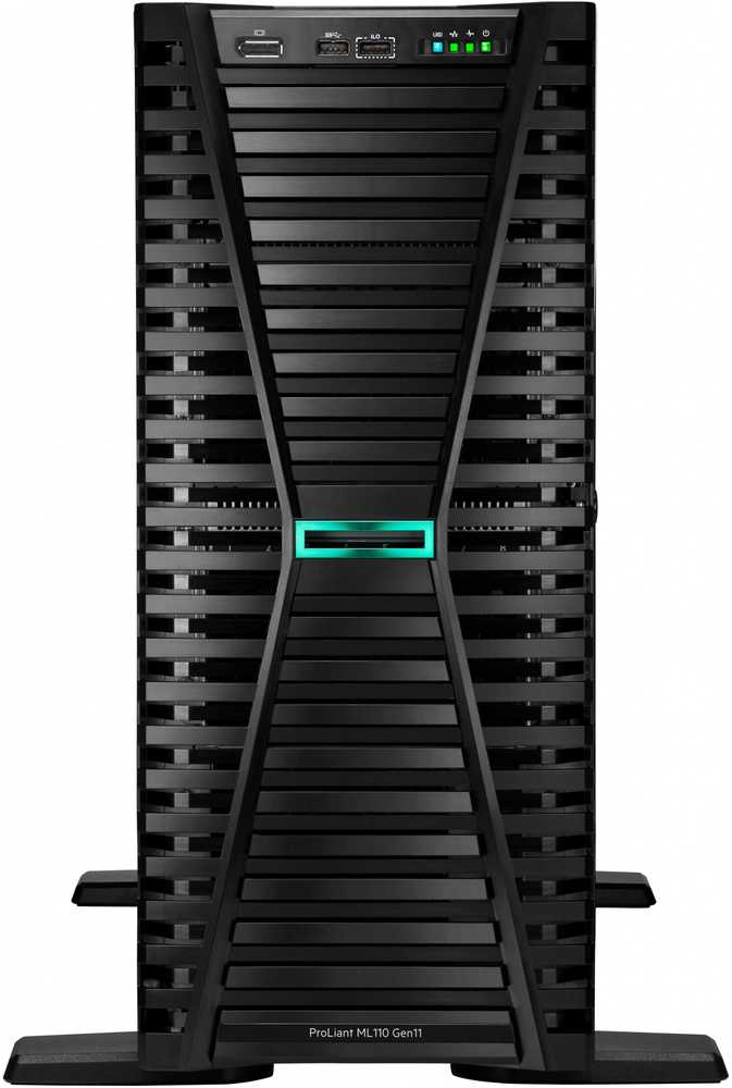 Hewlett Packard (HP) HPE „ProLiant ML110 Gen11 4510“ 2,4 GHz 12c 1P 32 GB-R 4LFF 2 x 4 TB HDD 2 x 1000 W PS ES serveris