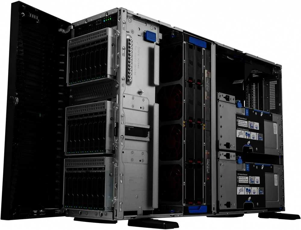 Hewlett Packard (HP) HPE „ProLiant ML350 Gen11 4510“ 12 branduolių 64 GB-R MR408i-o 8SFF 2 x 960 GB SSD 2 x 1000 W RPS ES serveris