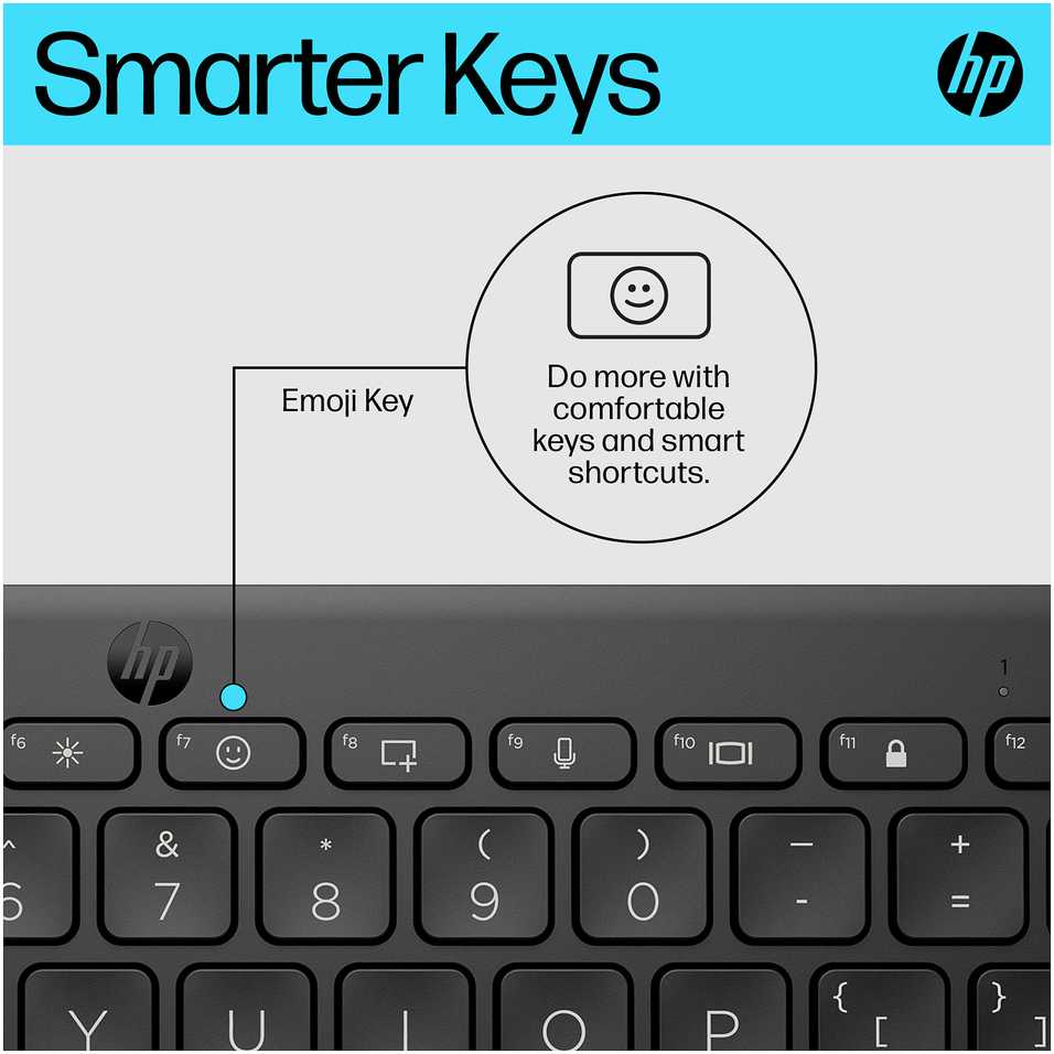 Klaviatūra Hewlett Packard (HP) HP 350 692S8AA DE-išdėstymas, Bluetooth, juodas