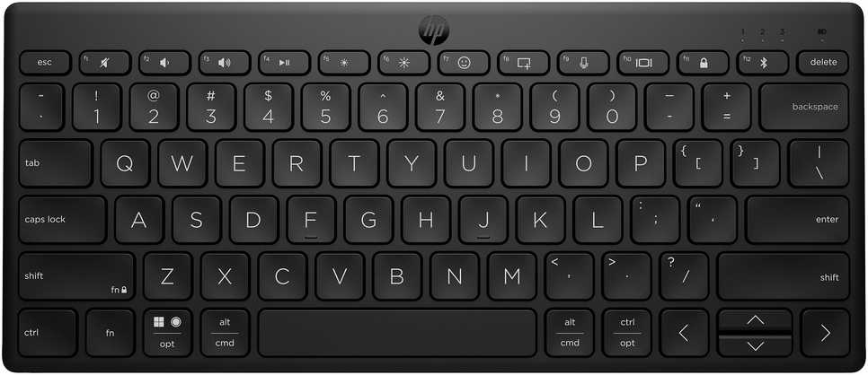 Klaviatūra Hewlett Packard (HP) HP 350 692S8AA DE-išdėstymas, Bluetooth, juodas