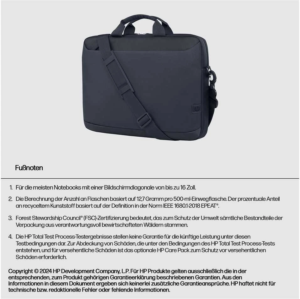 Hewlett Packard (HP) HP Everyday 16-inch Nešiojamas kompiuteris Briefcase