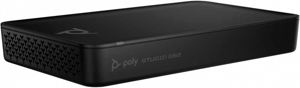 „Hewlett Packard“ (HP) „Poly Studio G62“ vaizdo konferencijų sistema su tvirtinimo plokštės komplektu, be radijo, be TAA, be lokalizacijos.