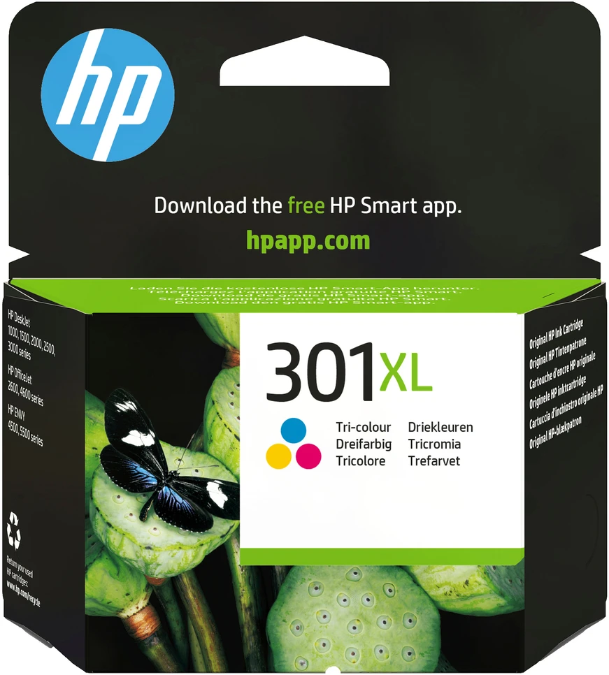 Hewlett Packard (HP) HP 301XL Tri-color (CH564EE) Rašalinė kasetė, CMY